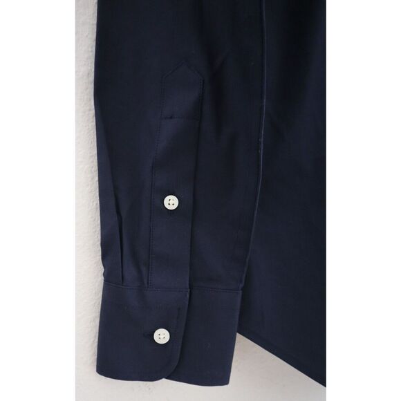 Lauren Ralph Lauren Women's Sz XS Navy Non-Iron Straight-Fit L/S Shirt - Picture 5 of 11